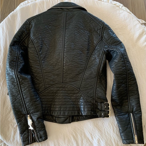 NWT Zara Basics Leather Jacket - Picture 4 of 5